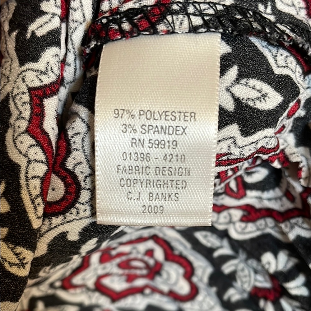 Patterned Button-Up Blouse - image 3